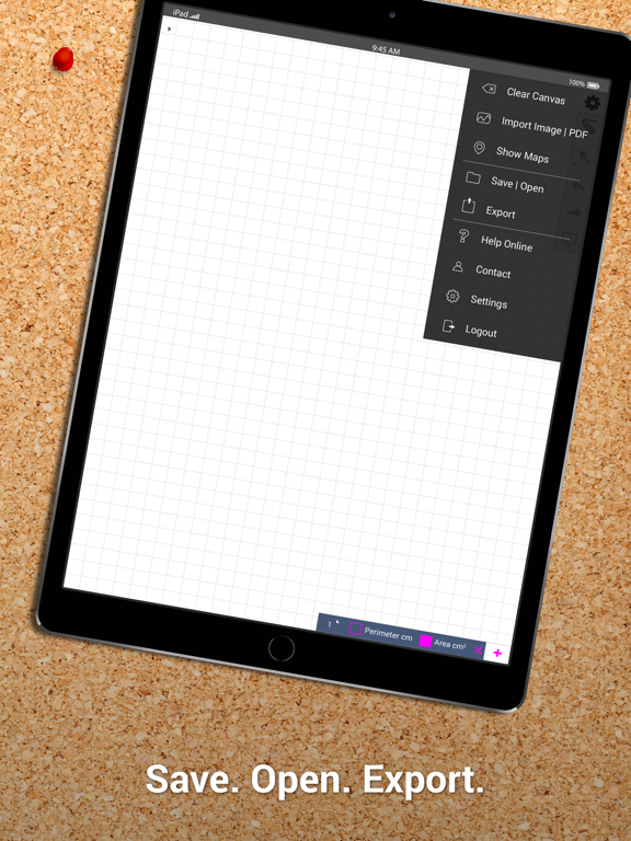 SketchAndCalc Area Calculator iPad screenshot
