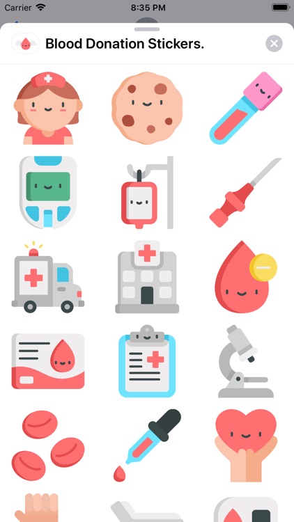 Blood Donation Stickers.