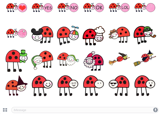 Screenshot #5 pour Ladybug Love Stickers