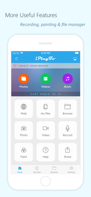 iPlayTo - Screenshot van mediacast