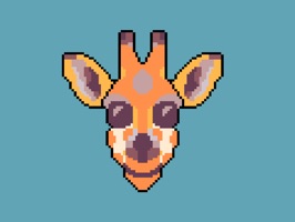 Giraffe Pixel Art Emoji