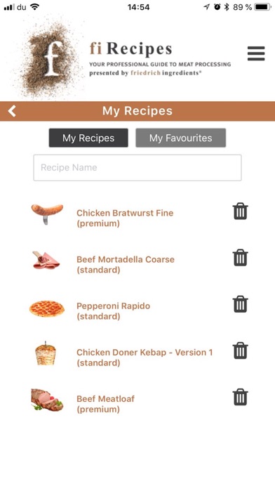 fi Recipes Screenshot