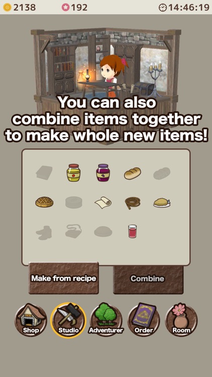 Item shop - crafting game