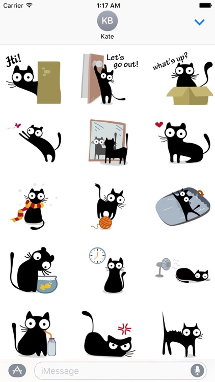Cute & Weird Black Cat Sticker