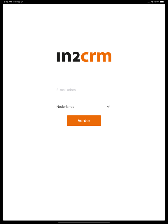 In2CRM CS iPad screenshot