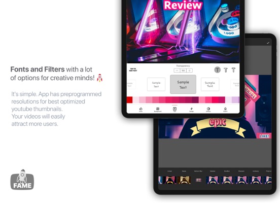 Fame - YT Thumbnail Maker iPad screenshot 4 - Entertainment app