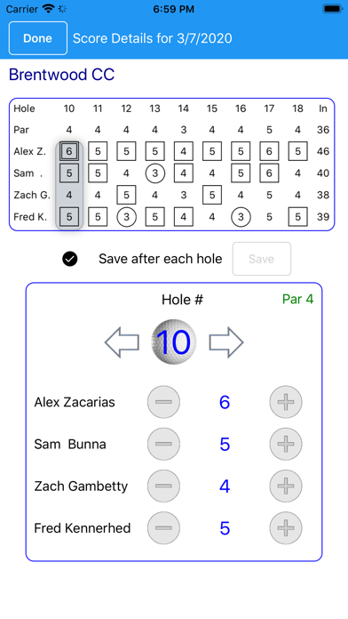 IMAgolfer Golf League Screenshot