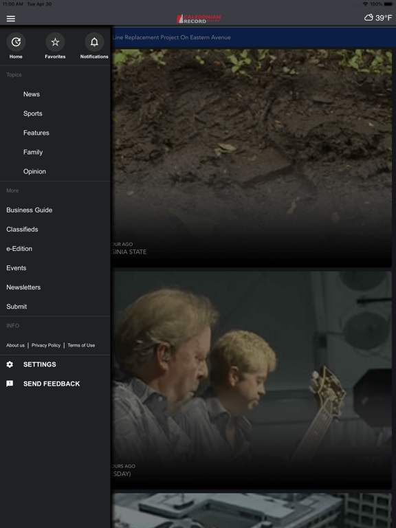 The Caledonian Record iPad screenshot 1 - News app