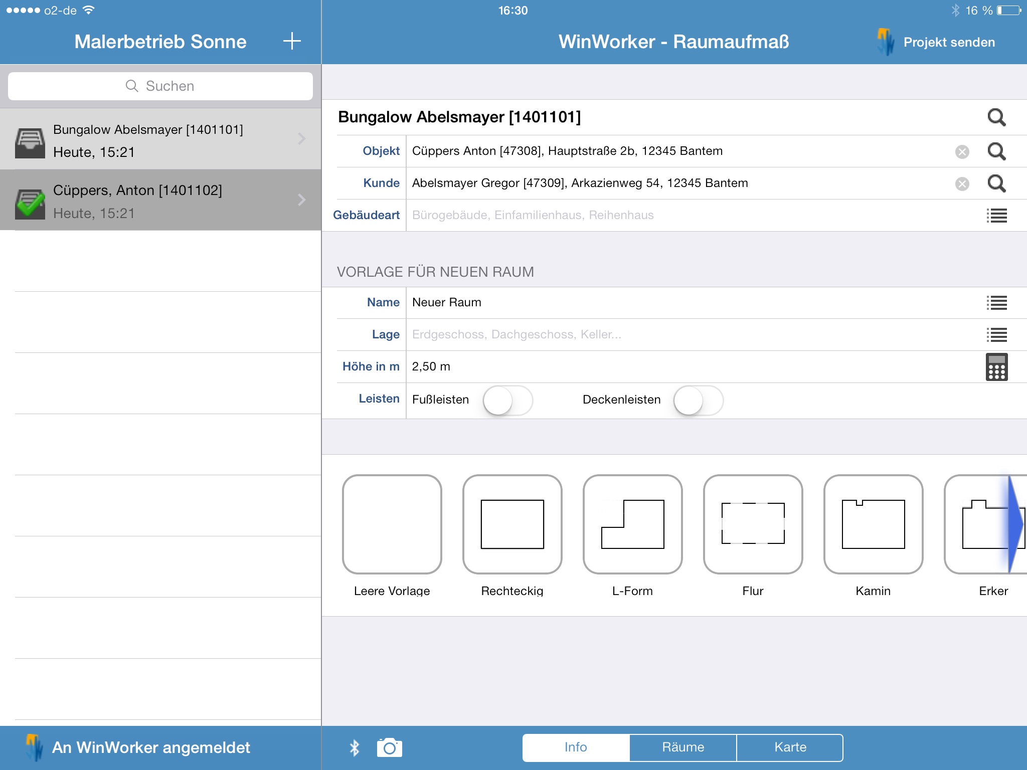 WinWorker Raumaufmaß screenshot 4