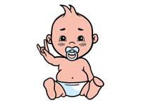 Animated cool baby stickers