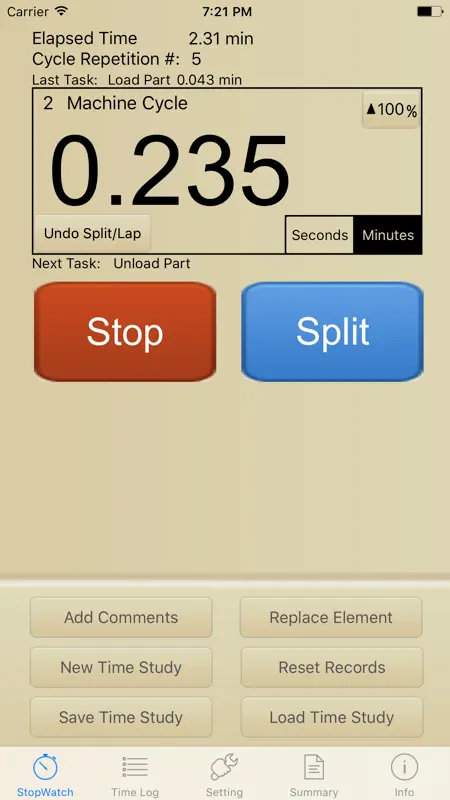Production Time Study screenshot 4 of 5