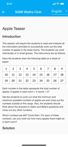 Game screenshot SAMI Maths Club hack