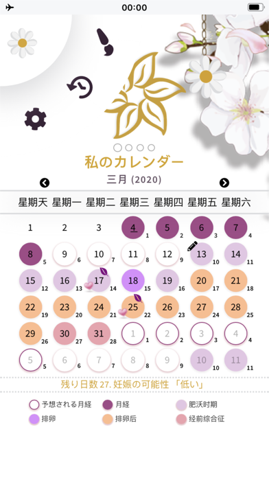 Calendário do Ciclo Menstrual screenshot