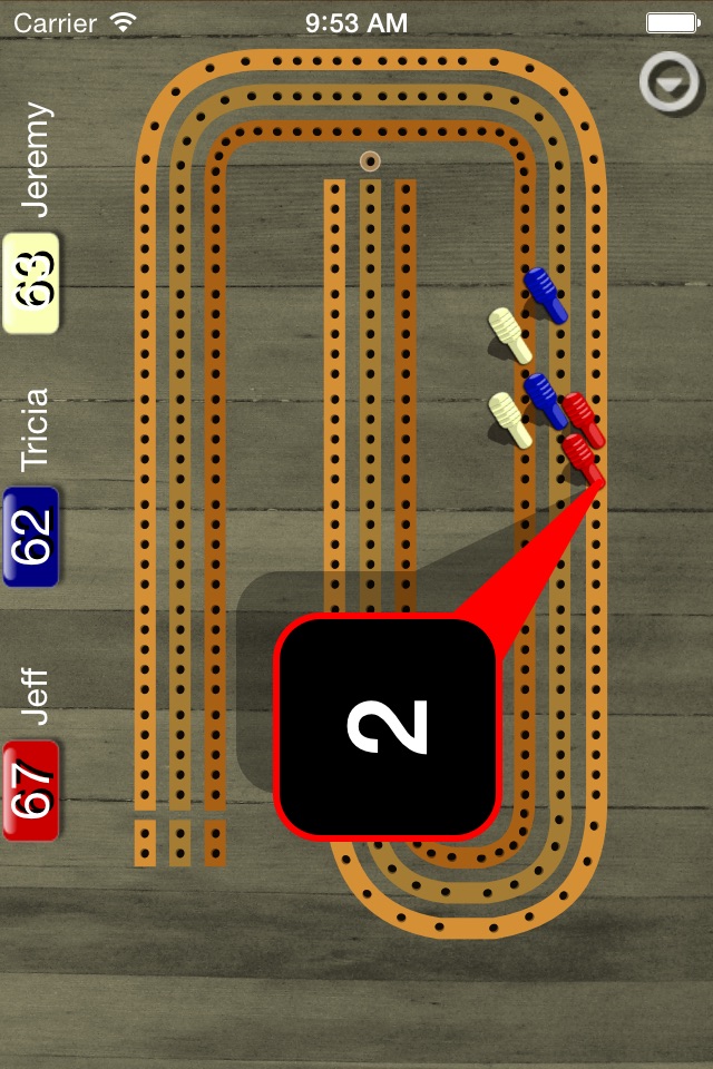 Cribbage Pegboard screenshot 3