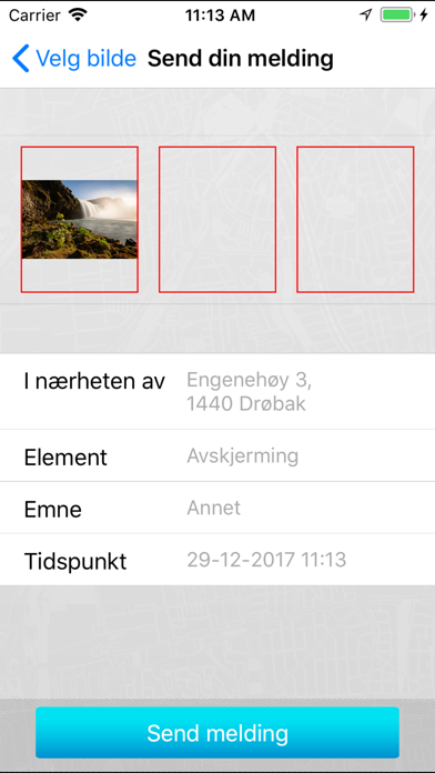 Meld en feil – Frogn kommune Screenshot