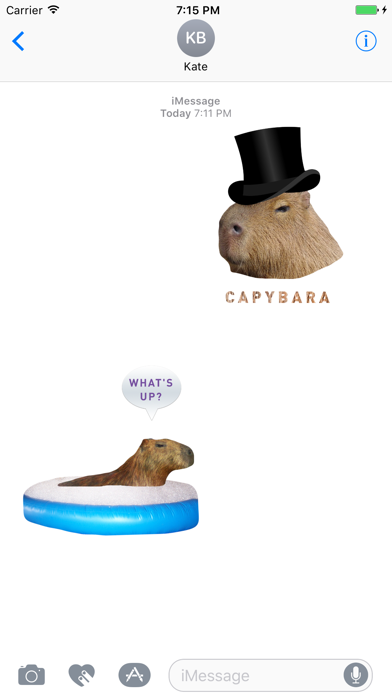 Screenshot #2 pour Capybara Stickers for Messages