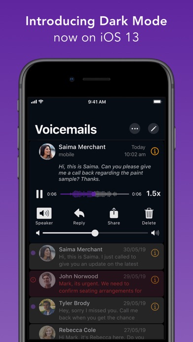 Spark Voicemail screenshot 2