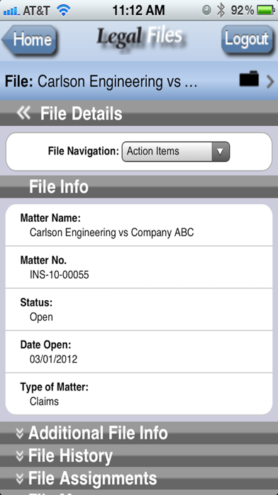 Legal Files Screenshot