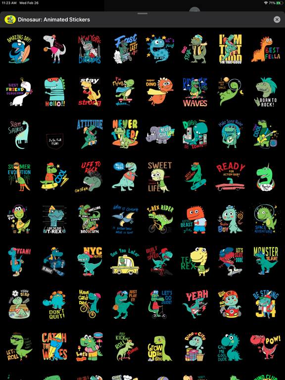 Screenshot #6 pour Dinosaur: Animated Stickers