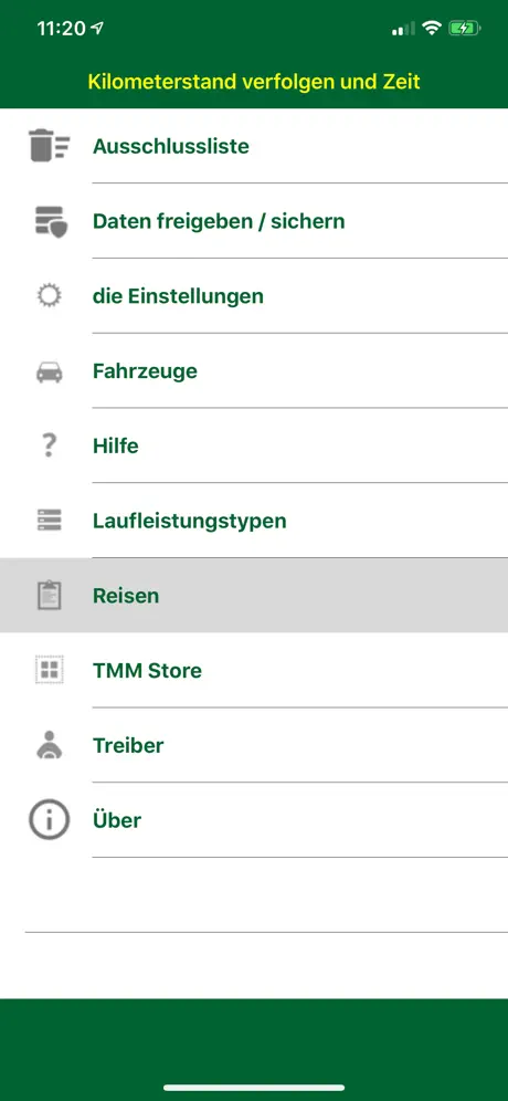 Verfolgen Sie Kilometer und Ze
