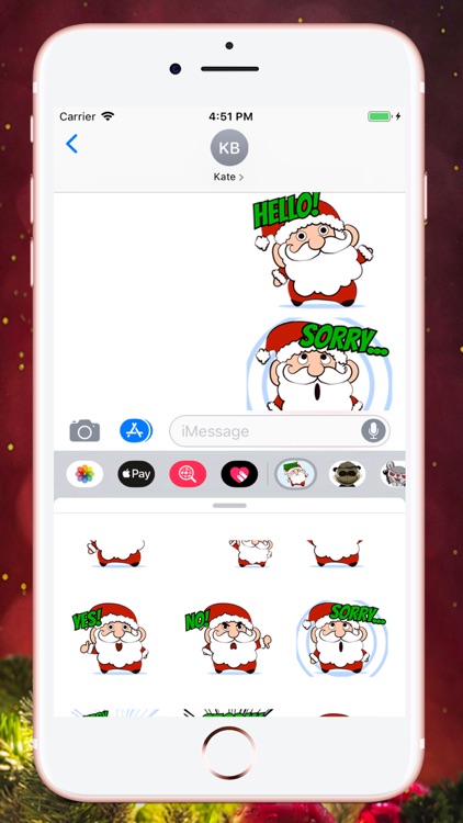 Merry Christmas Santa Stickers