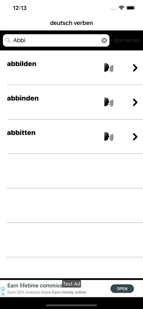 deutsch verben offline