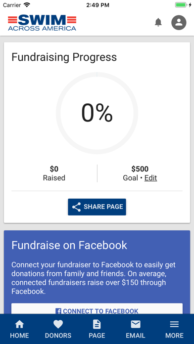 SAA Fundraising Screenshot
