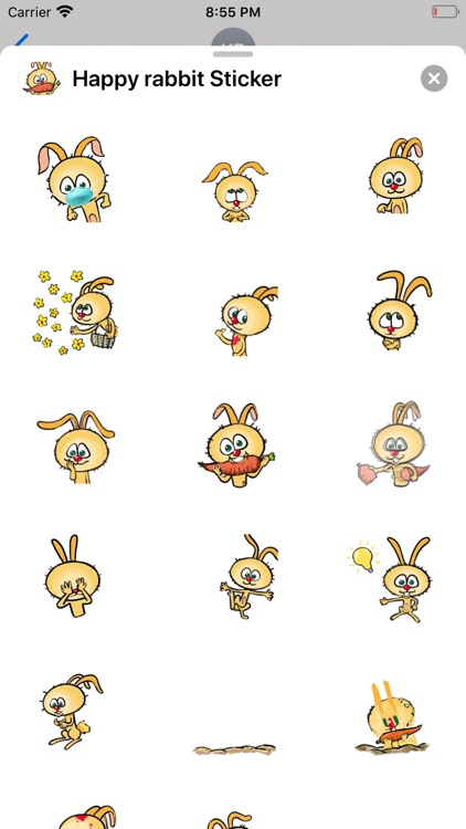 Happy rabbit Sticker