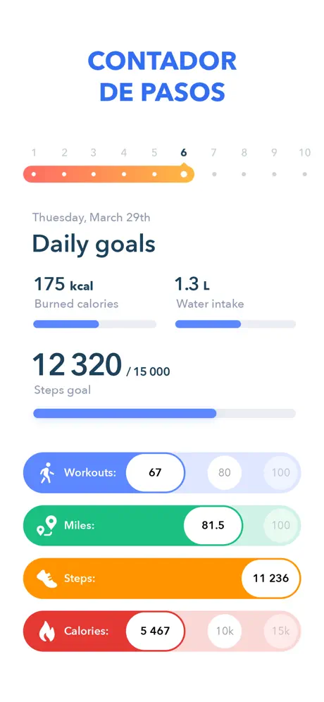 Contador de pasos de GetFit