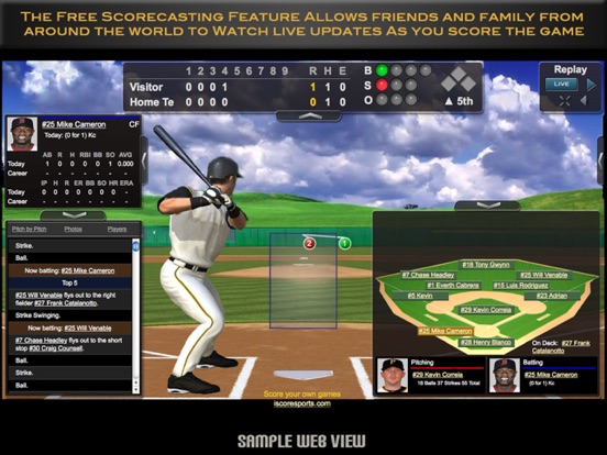 iScore Baseball and Softball iPad app afbeelding 2