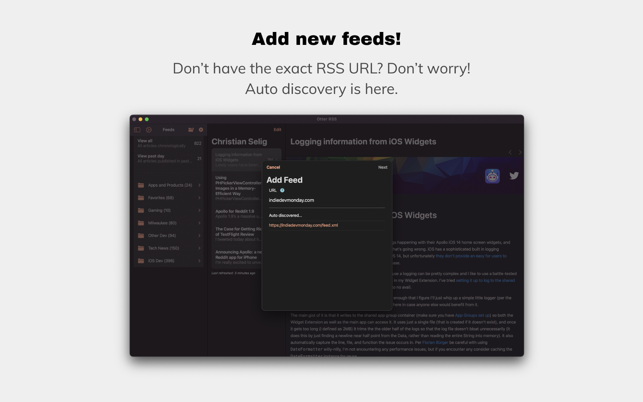 ‎An Otter RSS Reader Screenshot