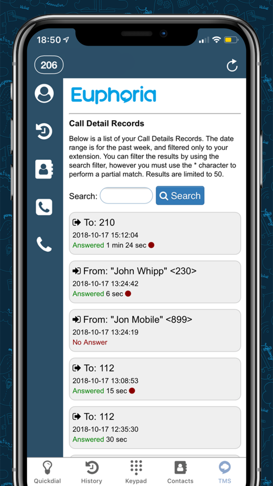 #4. Euphoria™ Softphone & TMS (iOS) 由: Euphoria Telecom (Pty) Ltd