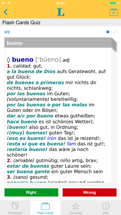 Big German Spanish Dictionary Screenshot