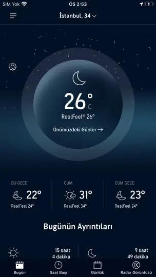 AccuWeather Hava Durumu iPhone Ekran Görüntüsü 1
