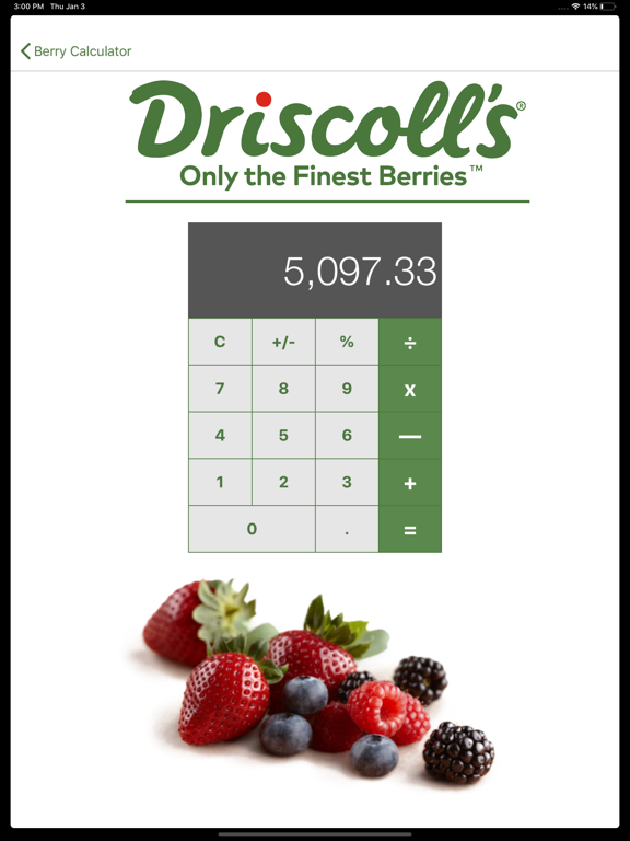Berry Calculator iPad screenshot