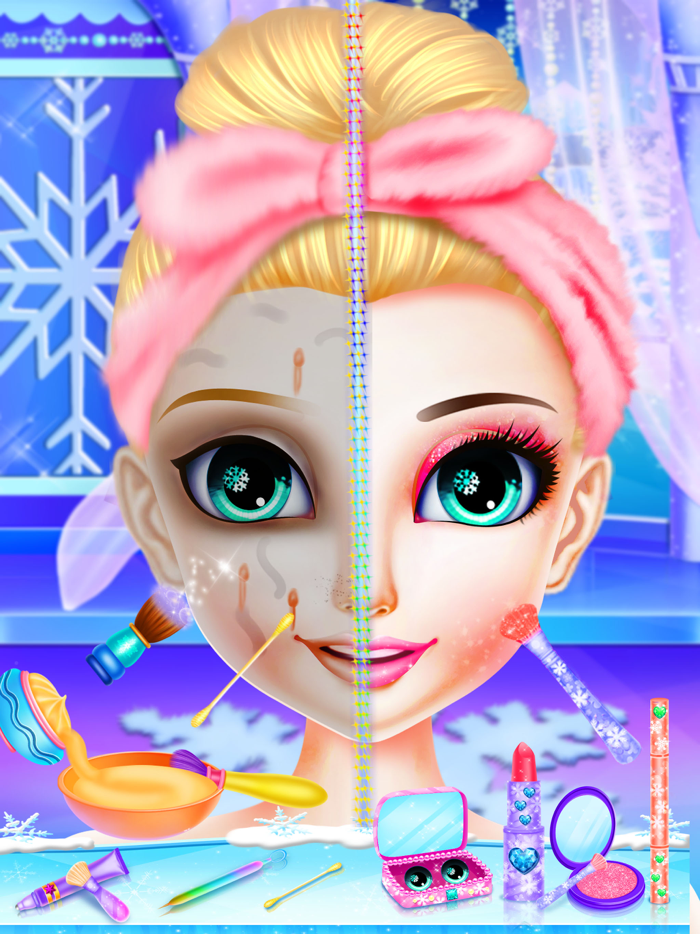 Ice Queen Makeup Spa-Girl Game
