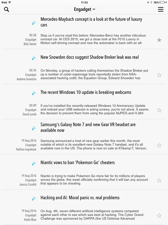 Screenshot #2 for NewsBar RSS reader