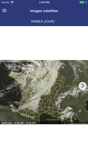 Capture d'écran de Meteo60 sur iPhone 7