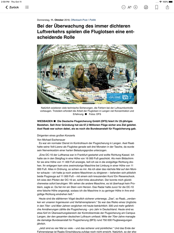 Offenbach-Post E-Paper iPad screenshot 7 - News app