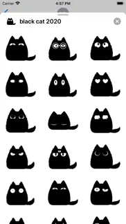 best black cat stickers emoji iphone screenshot 1