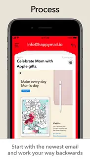 email client - swipe mail app iPhone Captures Décran 1