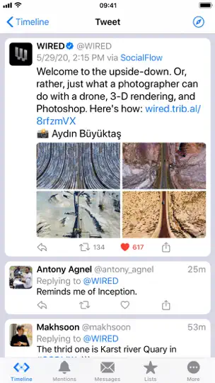 Capture d'écran de Spring For Twitter sur iPhone 8