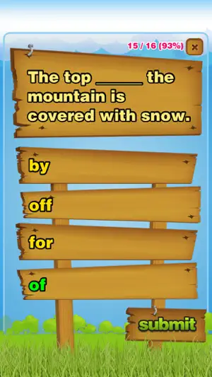 Prepositions Grammar Quiz K-5 screenshot 2