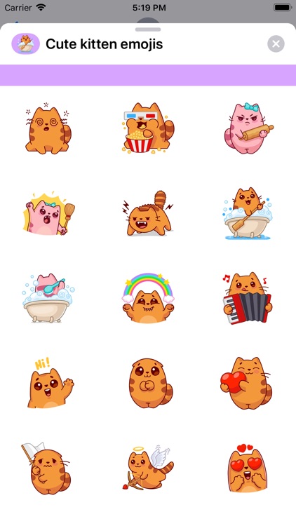 Cute kitten emojis