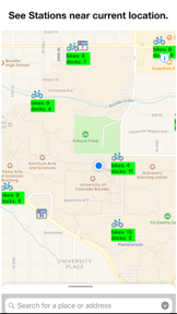 Bike Stations Boulder screenshot