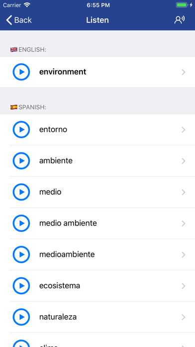Screenshot #3 pour Fast English Dictionary