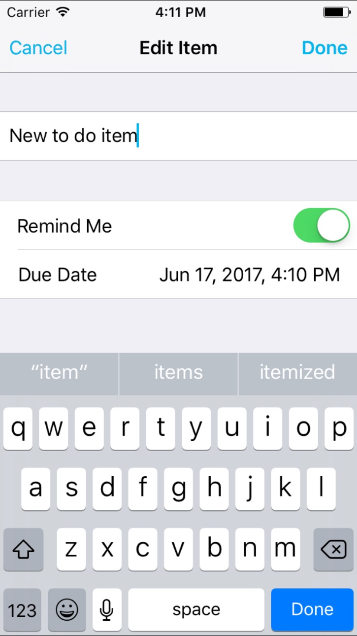 iPhone screenshot