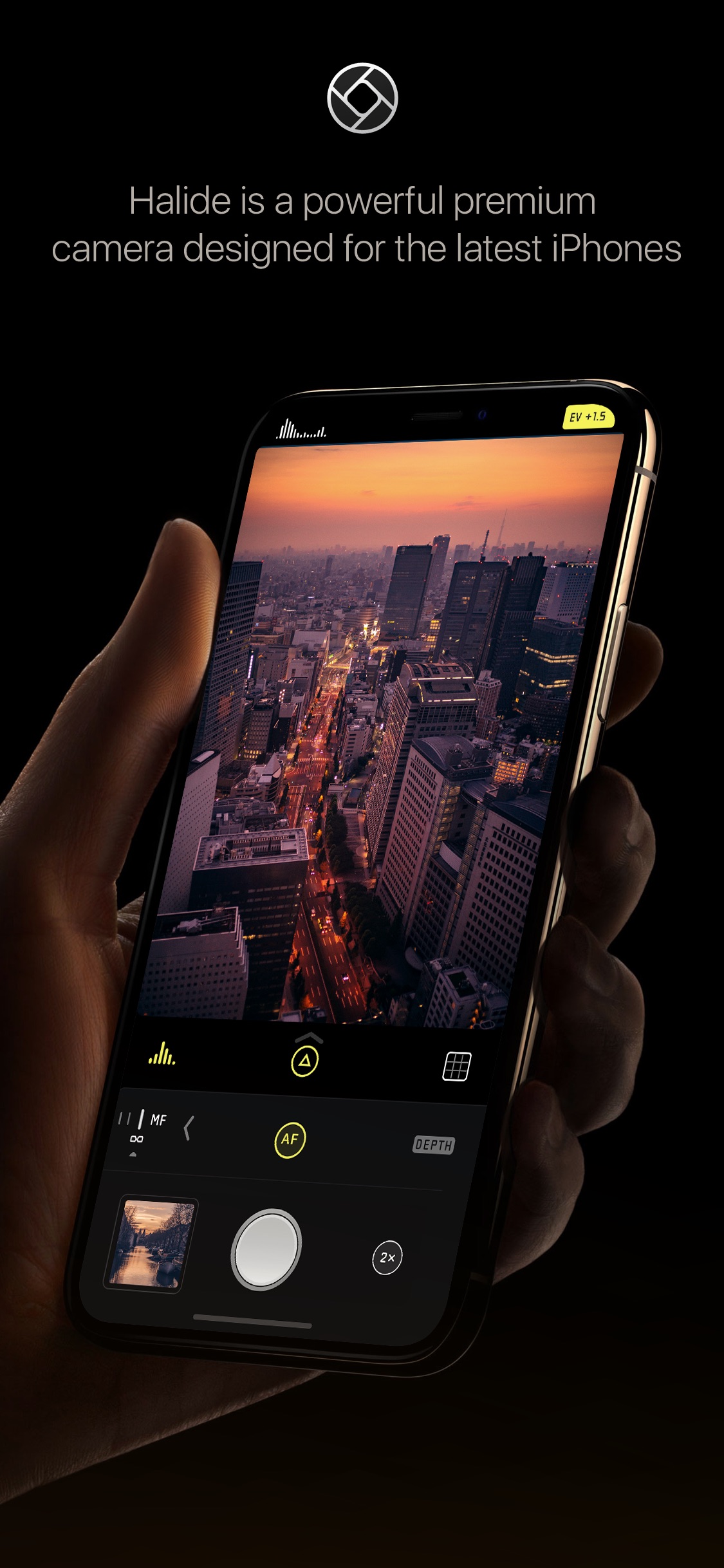 Screenshot do app Halide Mark II - Pro Camera