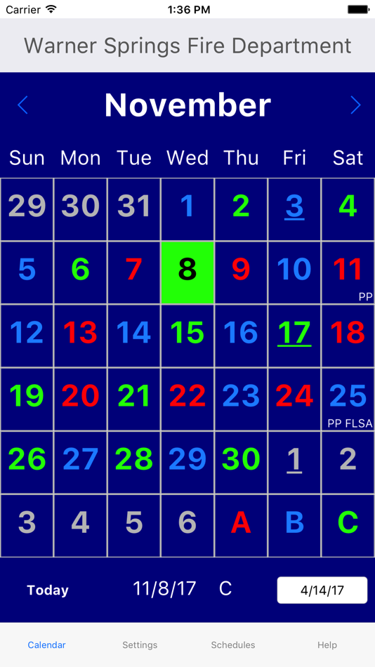 #5. ShiftCal® - the FF Calendar (iOS) 由: Thomas Wesley Erickson