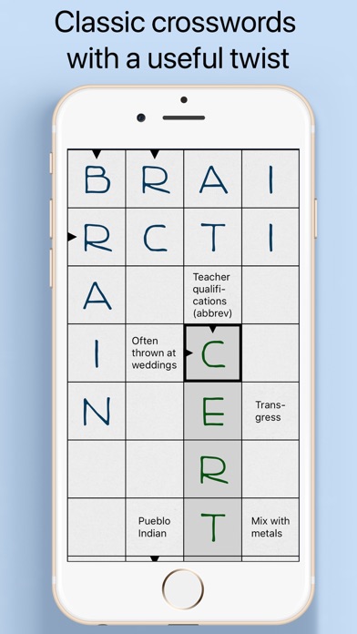 Screenshot #1 pour Crossword. A smart puzzle game